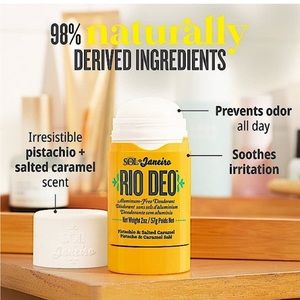 Rio Deo Sol de Janeiro Aluminum-Free Deodorant - New and Sealed